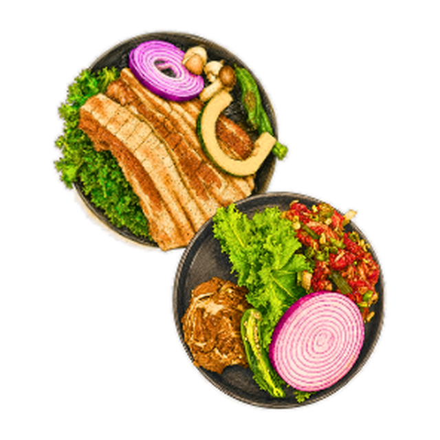 Butcher Set #2 platters from INJU's official menu
